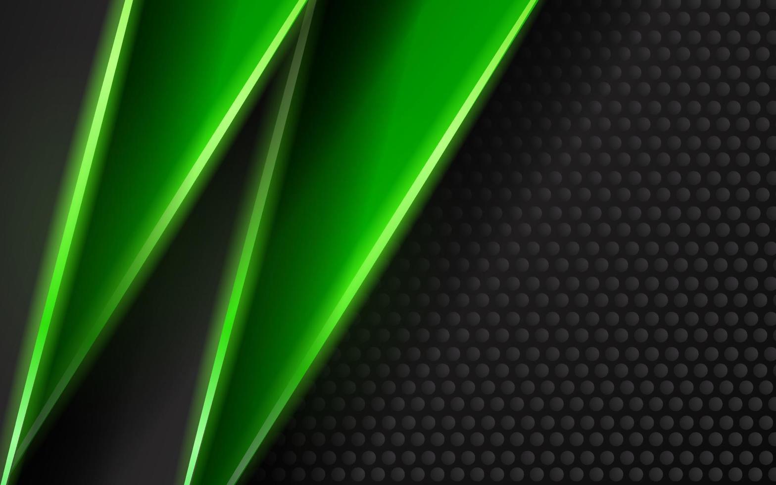 Abstract technology green neon light background vector