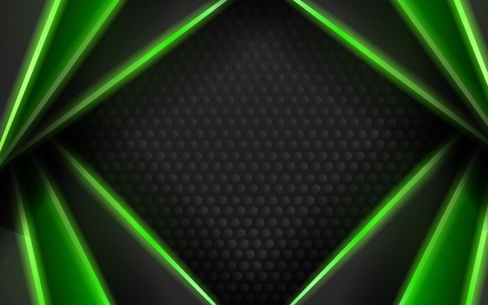 Abstract technology green neon light background vector