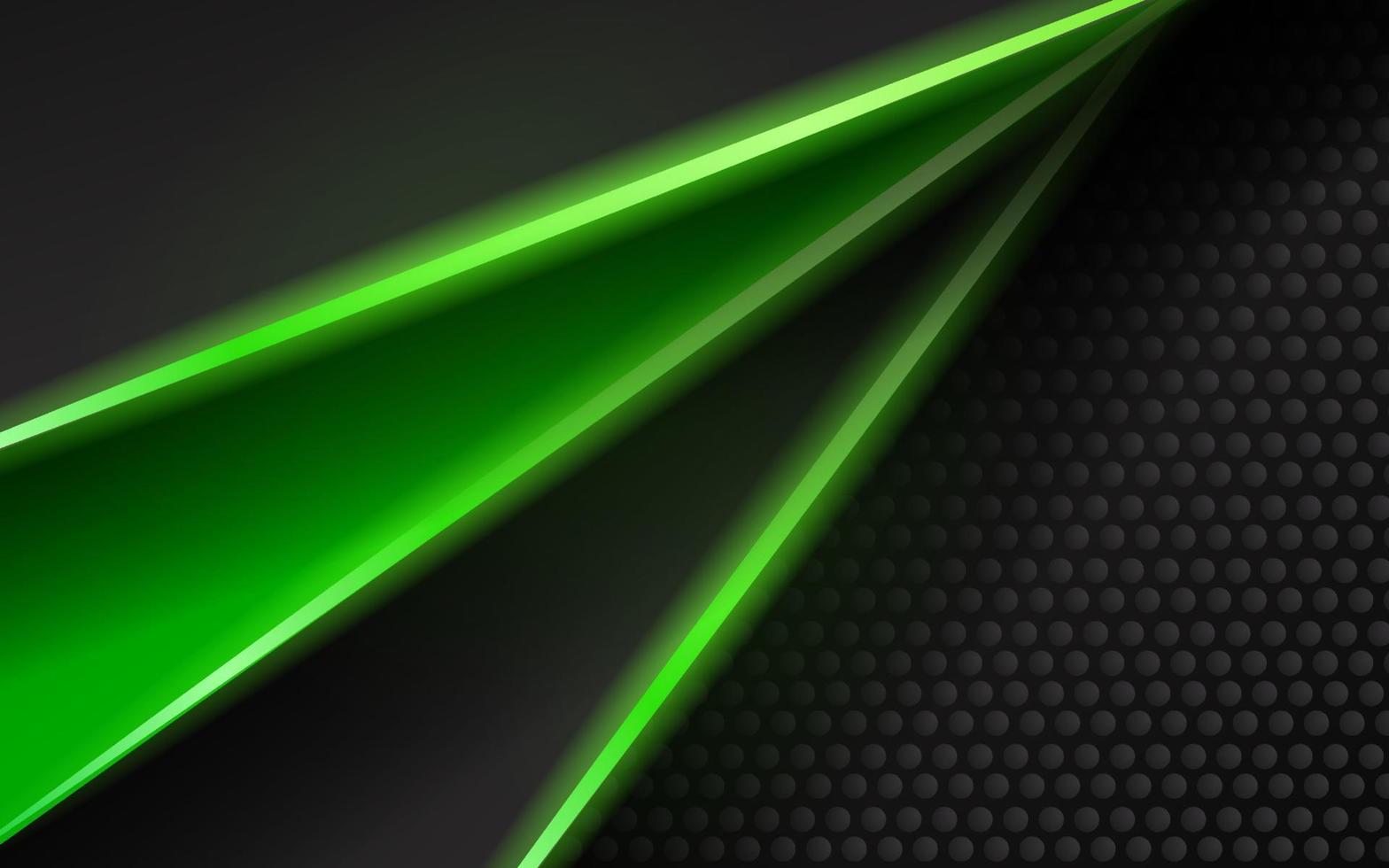 Abstract technology green neon light background vector