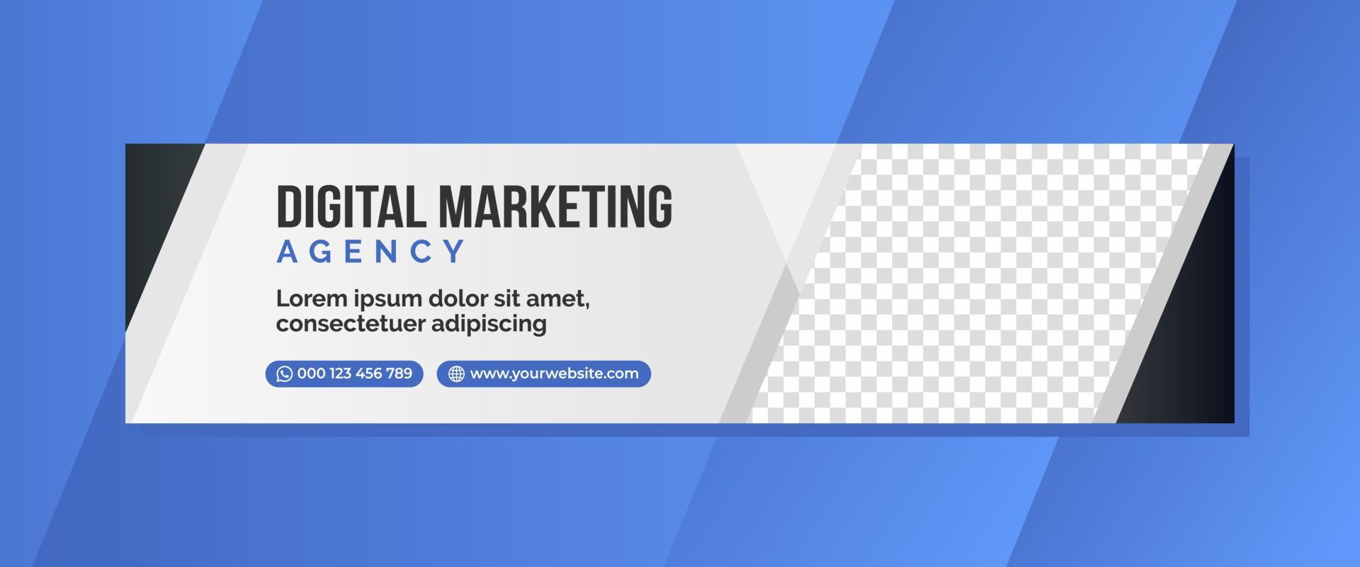 plantilla de banner de marketing digital vector