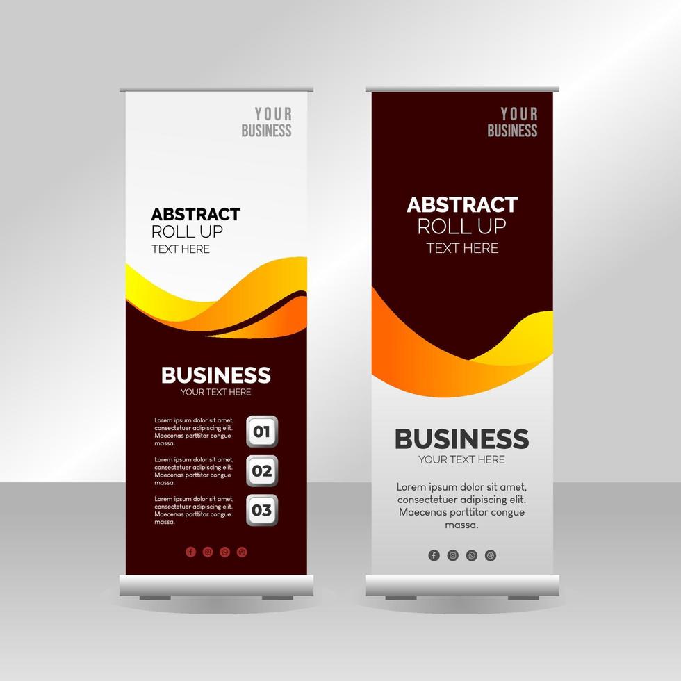 Business Roll Up Banner Template Vector