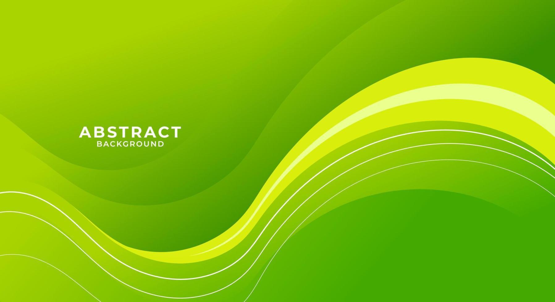 Abstract wave green banner background vector