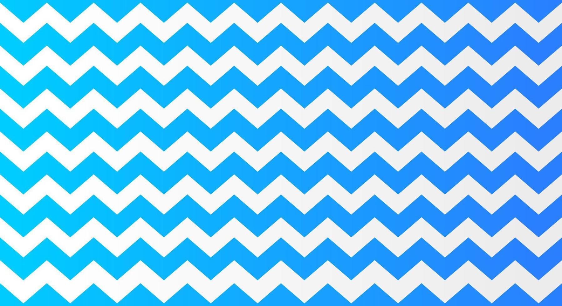 Fondo de patrón azul y blanco degradado en zigzag vector