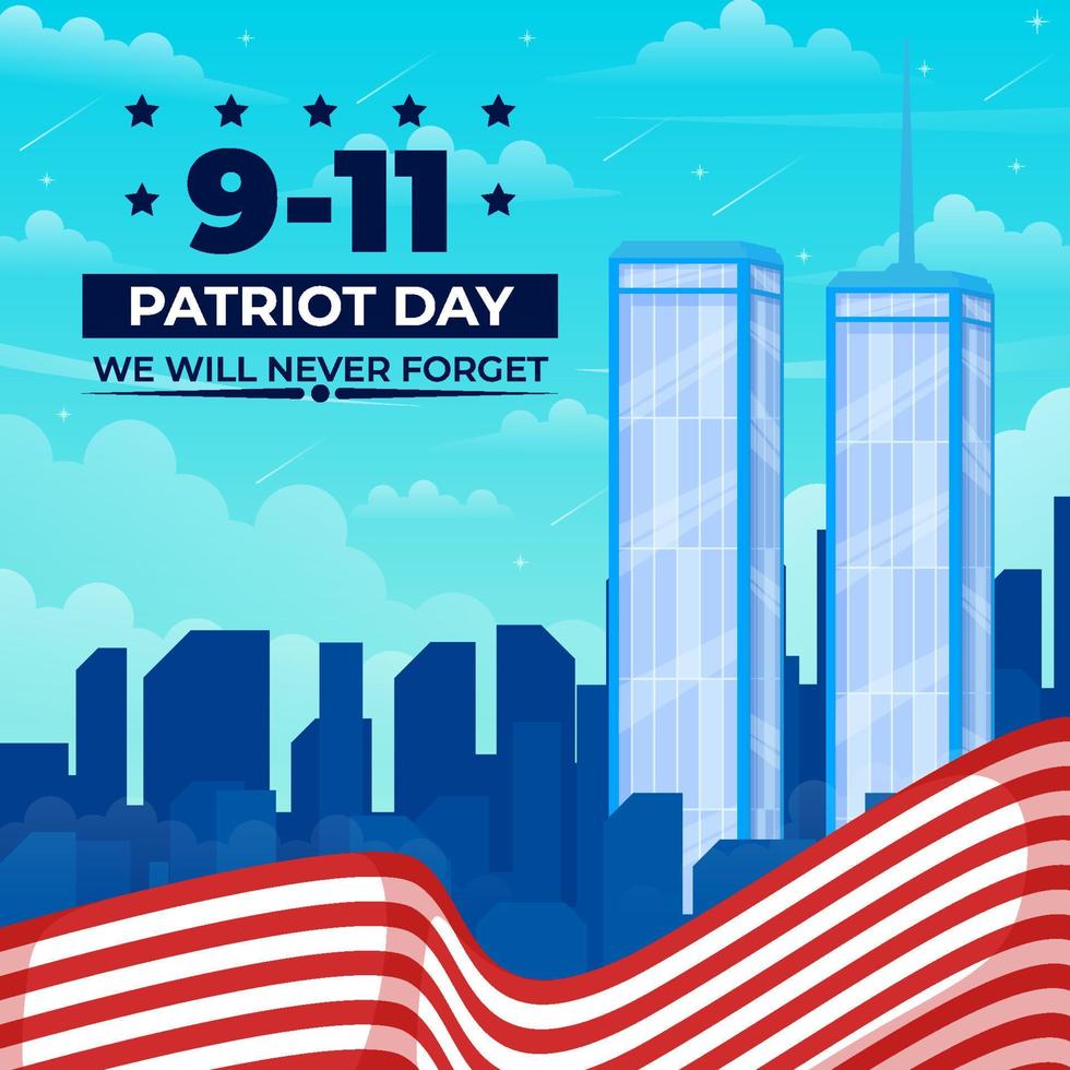 9 11 Patriot Day Concept vector