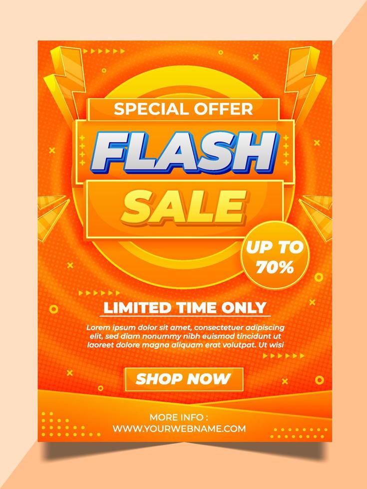 Flash Sale Poster vector