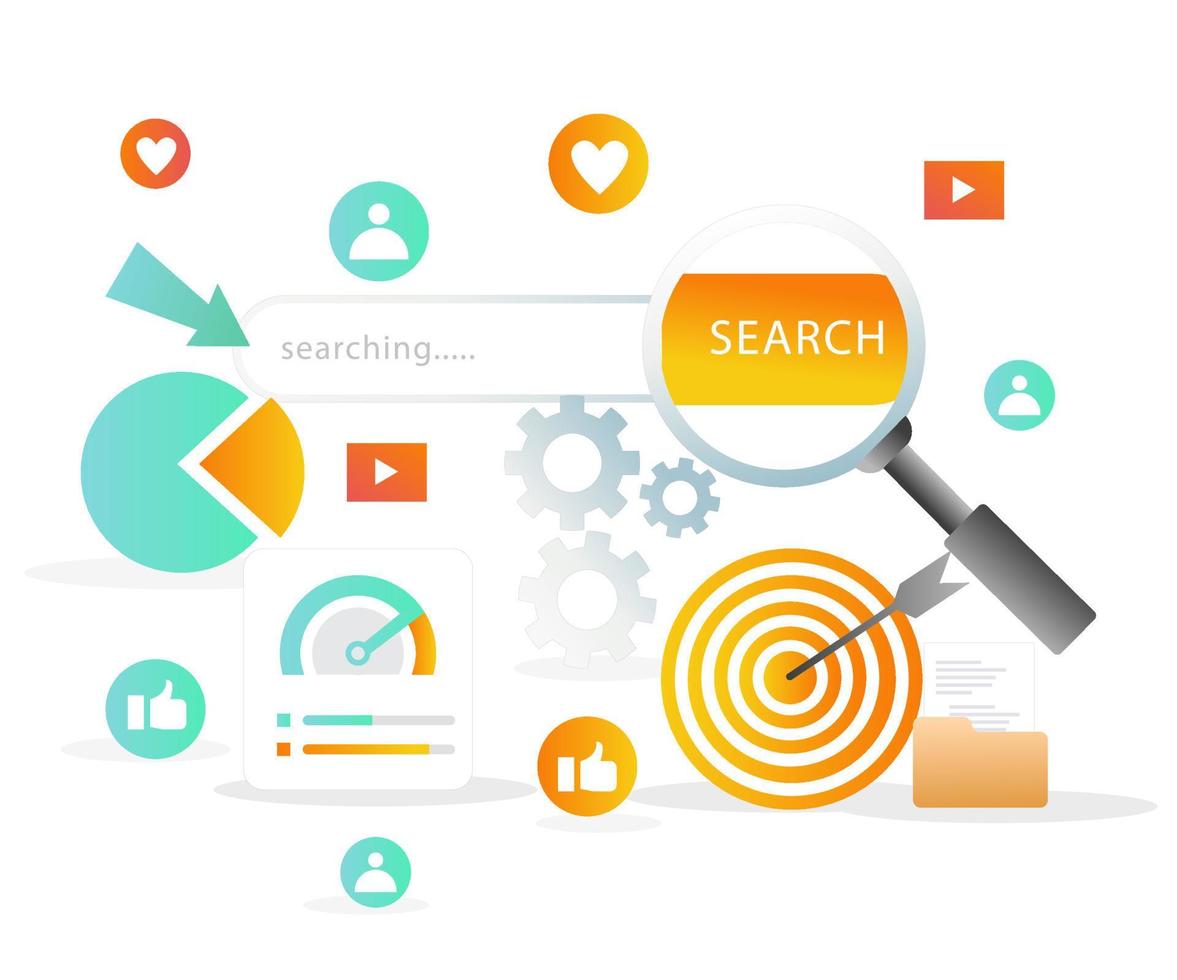Search optimization seo engine vector
