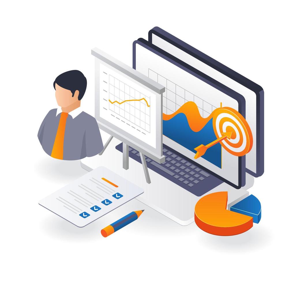 Investment business data analysis vector