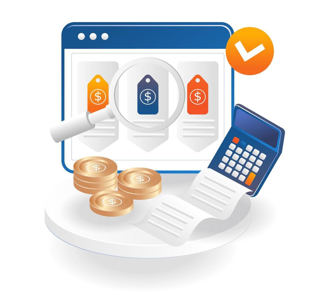 Looking for the right price package vector