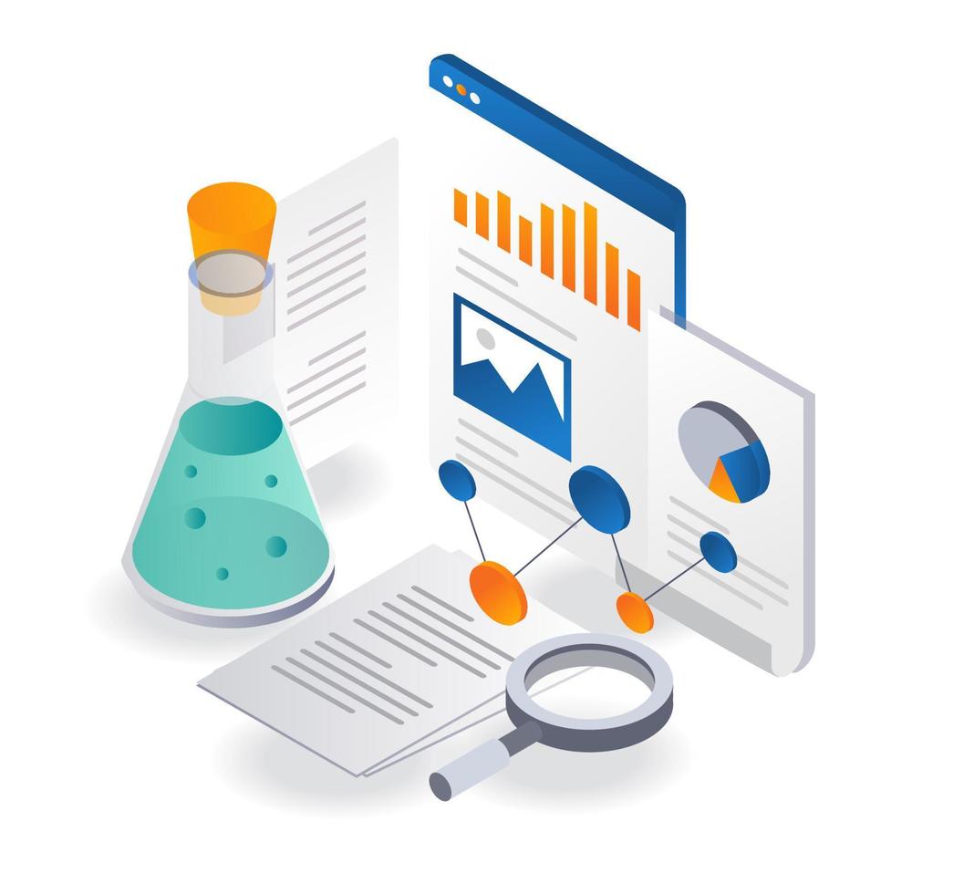 análisis de datos de pruebas de laboratorio vector