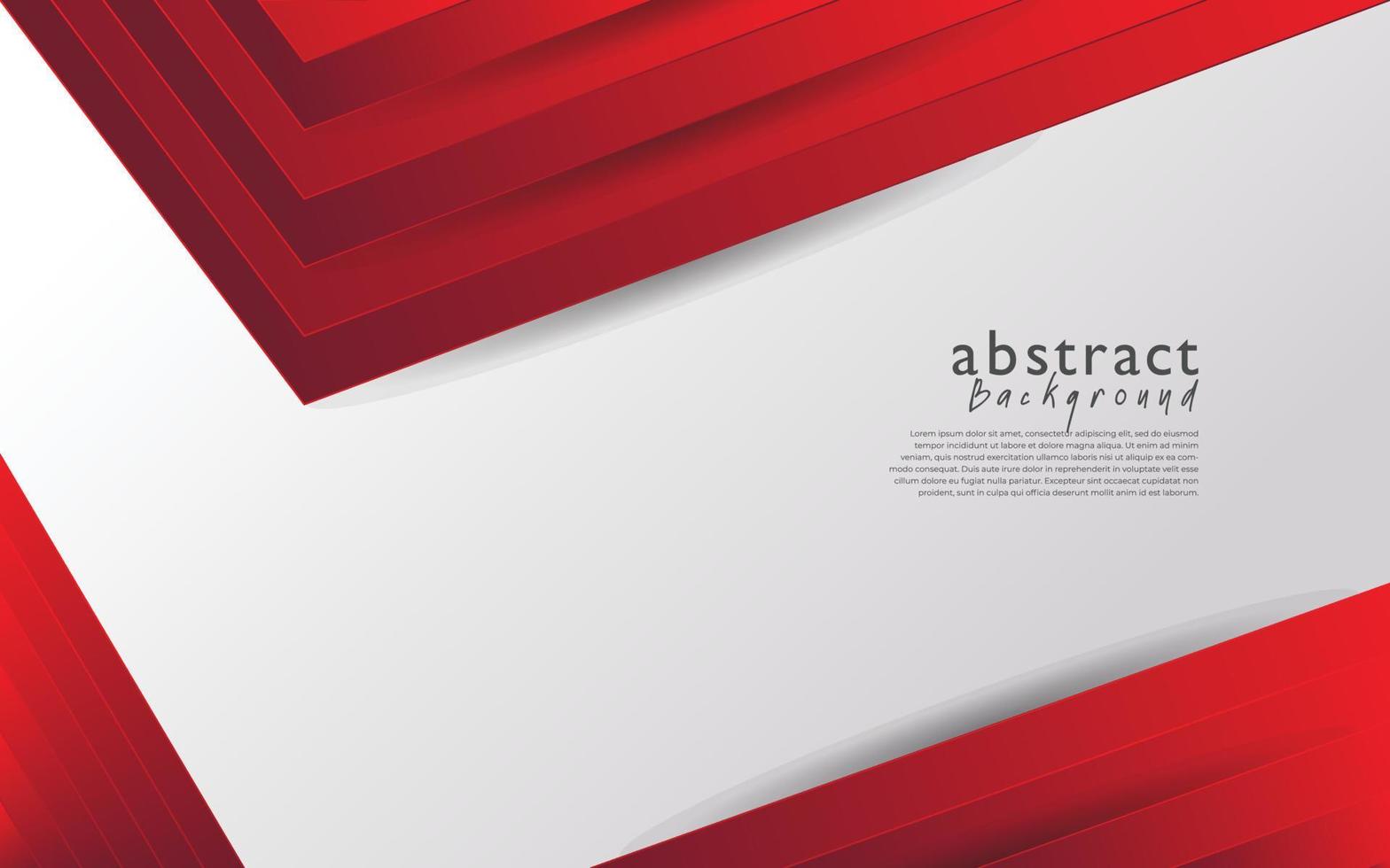 diseño de fondo abstracto moderno blanco rojo vector