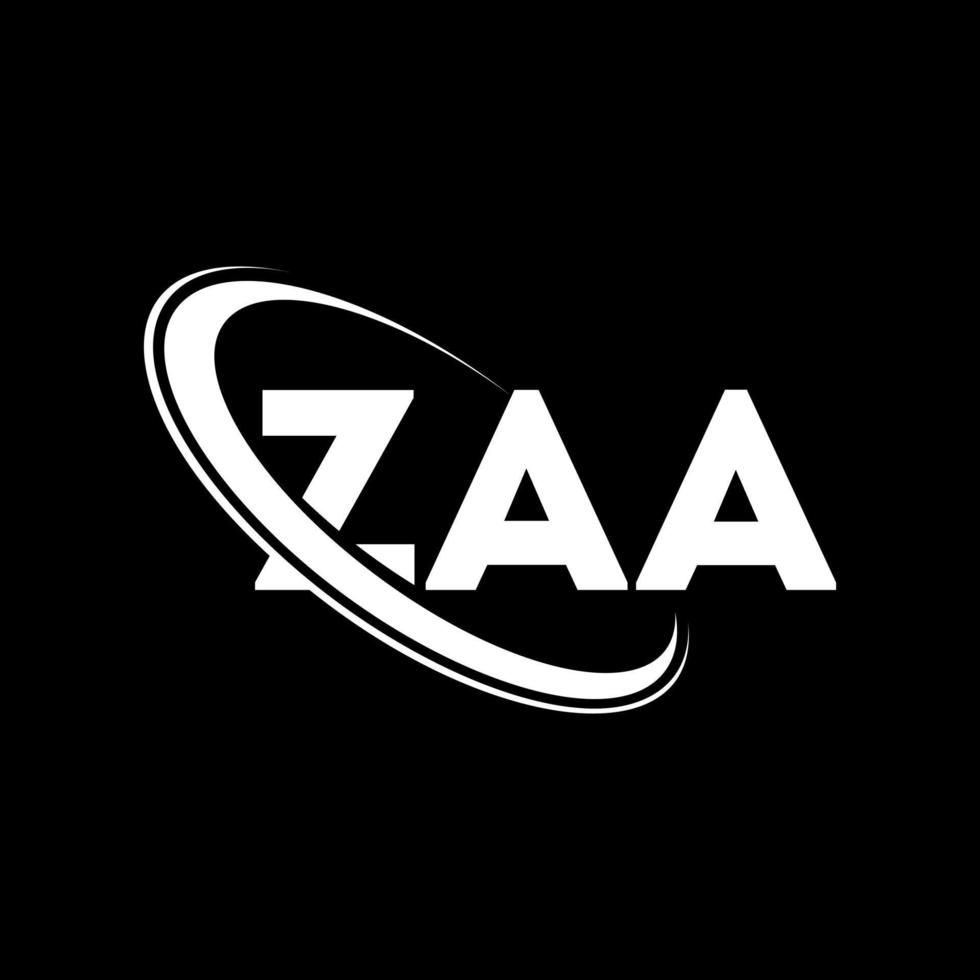 ZAA logo. ZAA letter. ZAA letter logo design. Initials ZAA logo linked with circle and uppercase monogram logo. ZAA typography for technology, business and real estate brand. vector