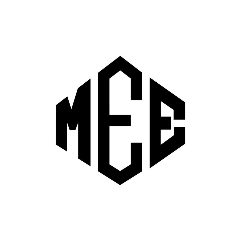 MEE letter logo design with polygon shape. MEE polygon and cube shape MEE letter logo design with polygon shape. MEE polygon and cube shape