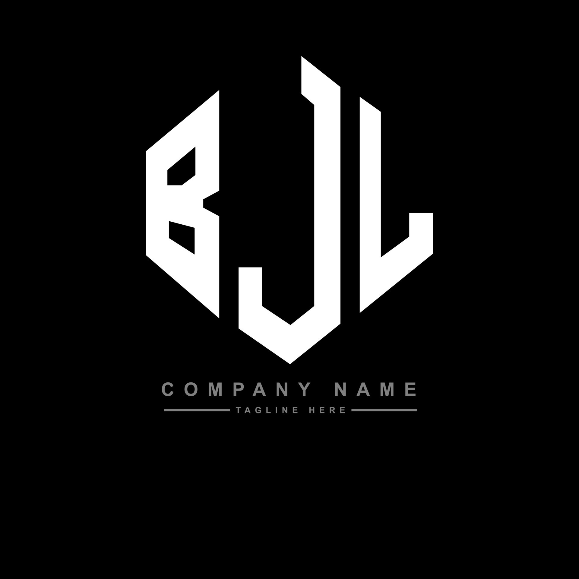 BJL letter logo design with polygon shape. BJL polygon and cube shape ...