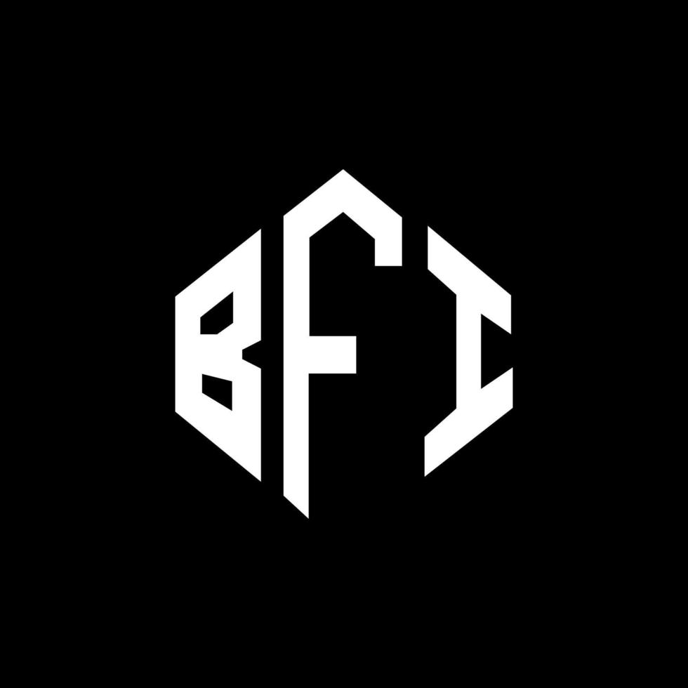 diseño de logotipo de letra bfi con forma de polígono. diseño de logotipo de forma de cubo y polígono bfi. bfi hexágono vector logo plantilla colores blanco y negro. Monograma bfi, logotipo empresarial y inmobiliario.