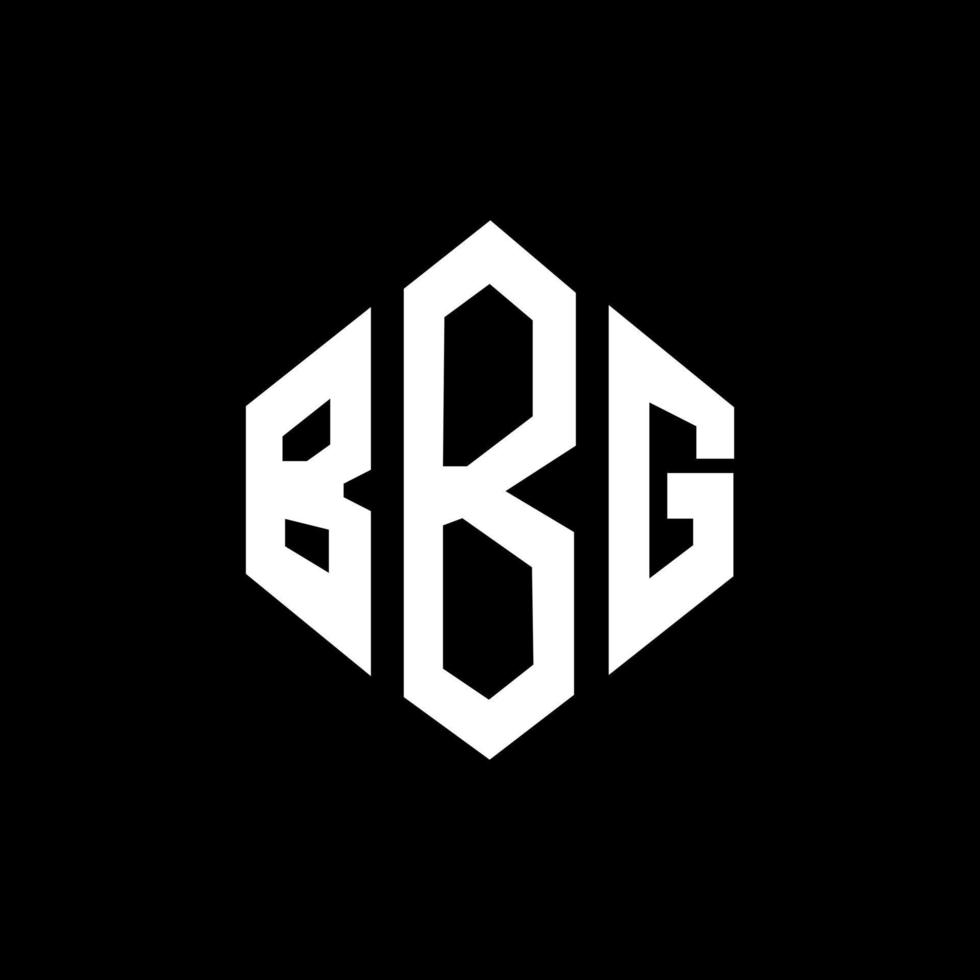 diseño de logotipo de letra bbg con forma de polígono. diseño de logotipo de forma de cubo y polígono bbg. bbg hexágono vector logo plantilla colores blanco y negro. monograma bbg, logotipo comercial y inmobiliario.