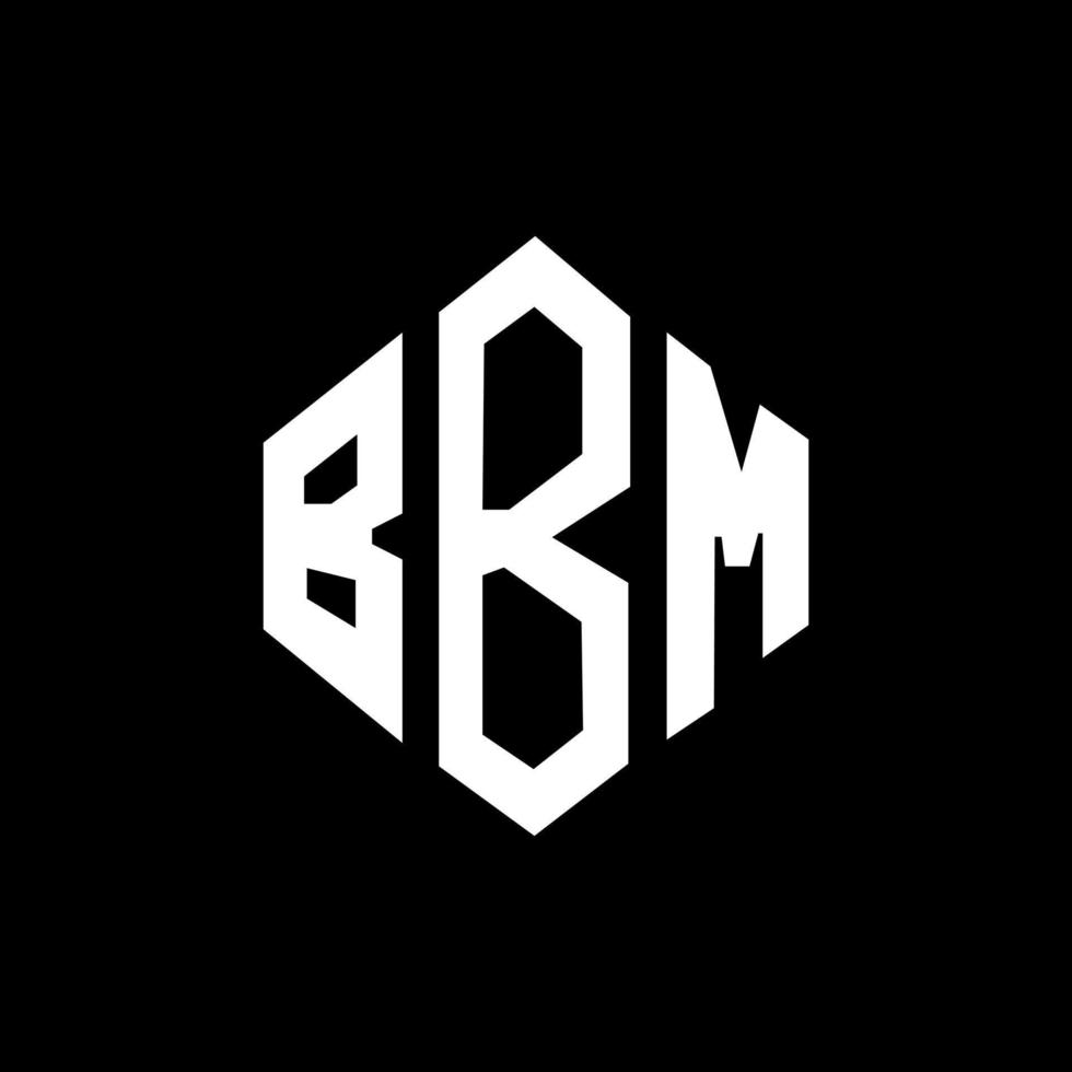 diseño de logotipo de letra bbm con forma de polígono. Diseño de logotipo en forma de polígono y cubo de bbm. bbm hexágono vector logo plantilla colores blanco y negro. Monograma de bbm, logotipo comercial y inmobiliario.