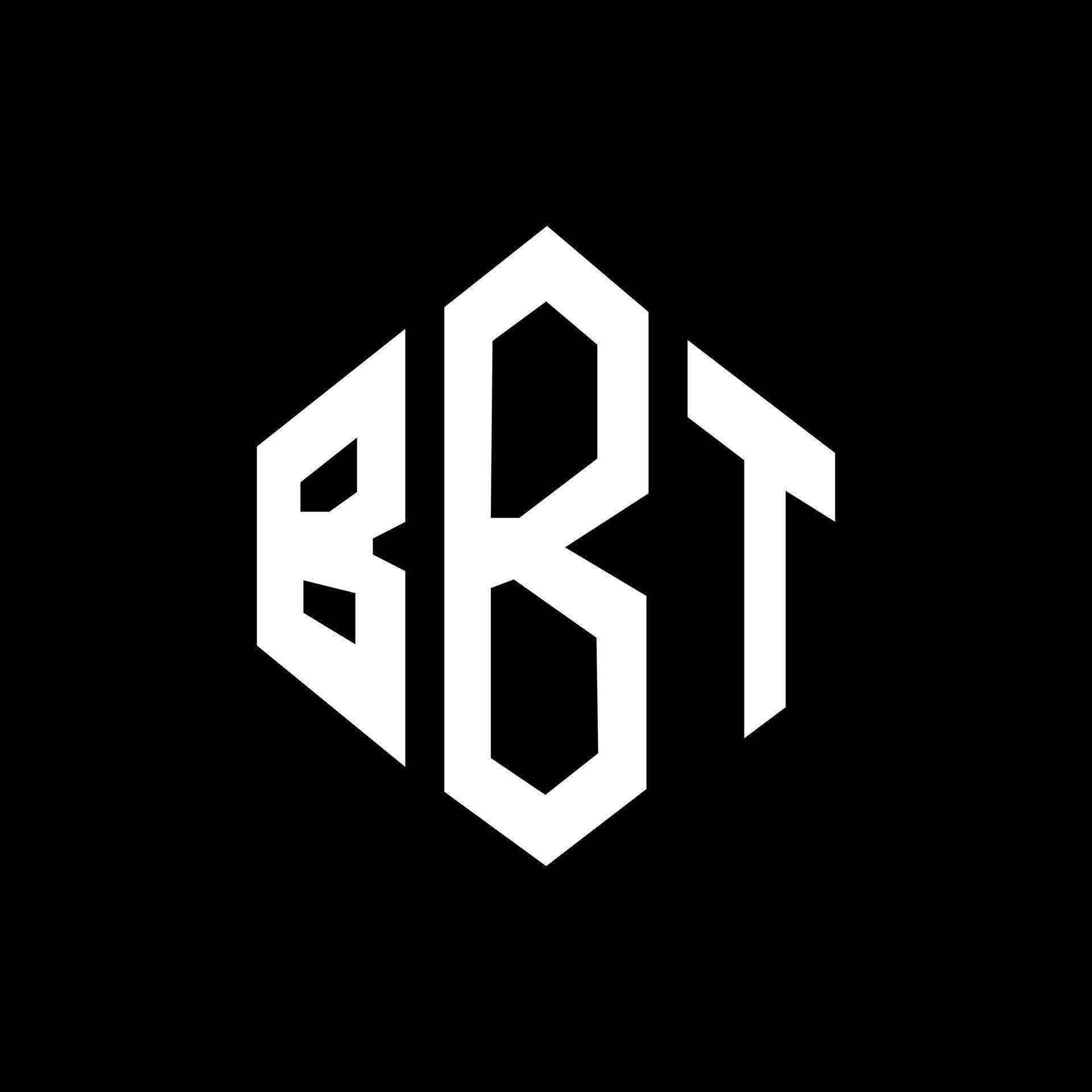 BBT letter logo design with polygon shape. BBT polygon and cube shape
