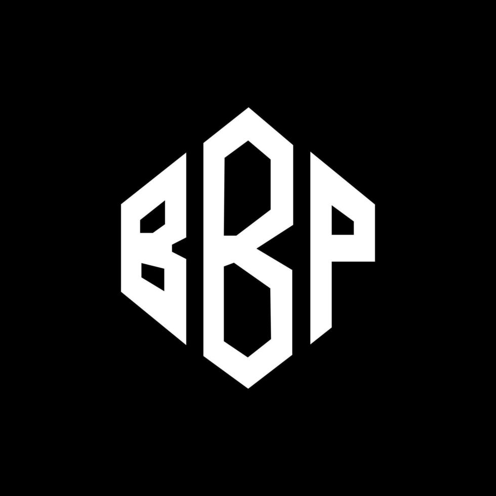 diseño de logotipo de letra bbp con forma de polígono. diseño de logotipo en forma de cubo y polígono bbp. bbp hexágono vector logo plantilla colores blanco y negro. monograma bbp, logotipo comercial y inmobiliario.