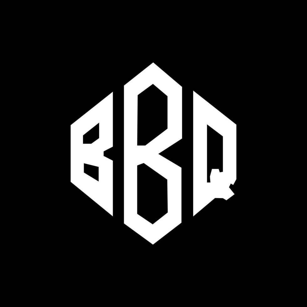 diseño de logotipo de letra bbq con forma de polígono. diseño de logotipo de forma de cubo y polígono de barbacoa. bbq hexágono vector logo plantilla colores blanco y negro. monograma de barbacoa, logotipo comercial e inmobiliario.
