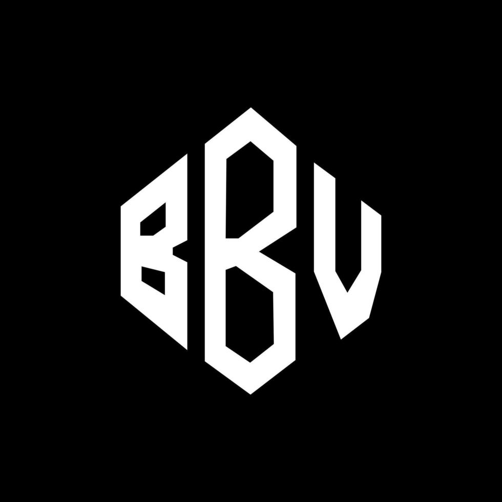 diseño de logotipo de letra bbv con forma de polígono. diseño de logotipo en forma de cubo y polígono bbv. bbv hexágono vector logo plantilla colores blanco y negro. monograma bbv, logotipo comercial y inmobiliario.