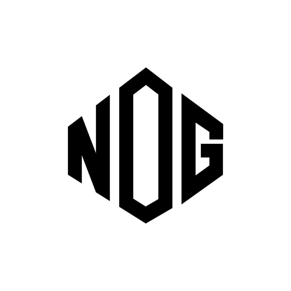 NOG letter logo design with polygon shape. NOG polygon and cube shape logo design. NOG hexagon vector logo template white and black colors. NOG monogram, business and real estate logo.
