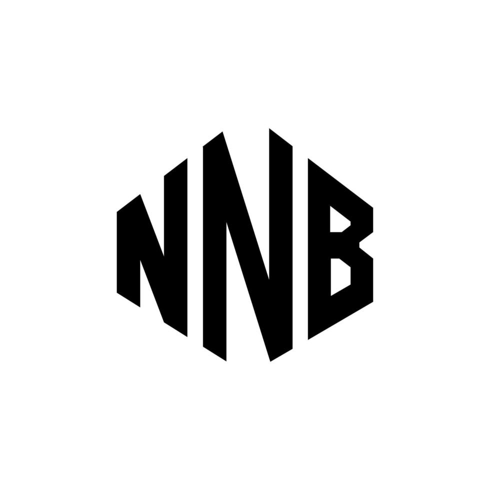 NNB letter logo design with polygon shape. NNB polygon and cube shape logo design. NNB hexagon vector logo template white and black colors. NNB monogram, business and real estate logo.