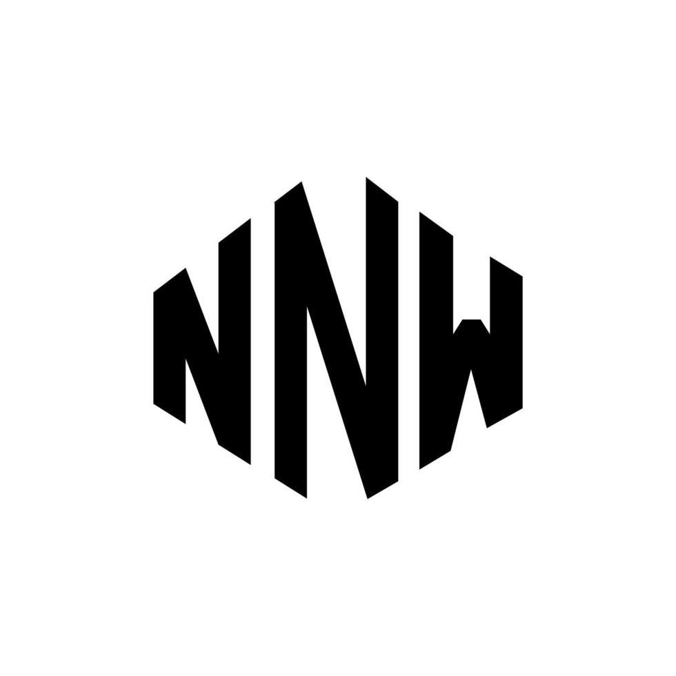 NNW letter logo design with polygon shape. NNW polygon and cube shape logo design. NNW hexagon vector logo template white and black colors. NNW monogram, business and real estate logo.