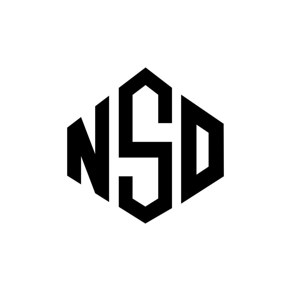 NSO letter logo design with polygon shape. NSO polygon and cube shape logo design. NSO hexagon vector logo template white and black colors. NSO monogram, business and real estate logo.