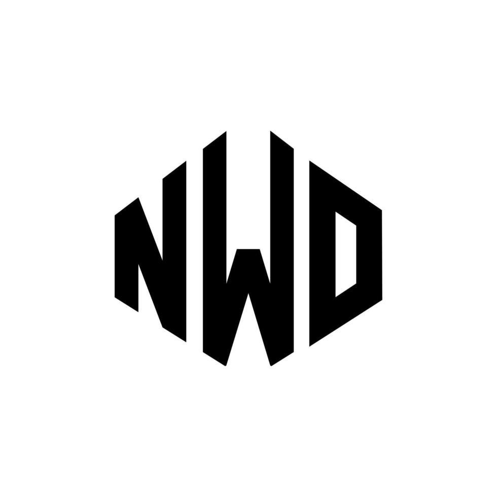 NWO letter logo design with polygon shape. NWO polygon and cube shape logo  design. NWO hexagon vector logo template white and black colors. NWO  monogram, business and real estate logo. 9162662 Vector