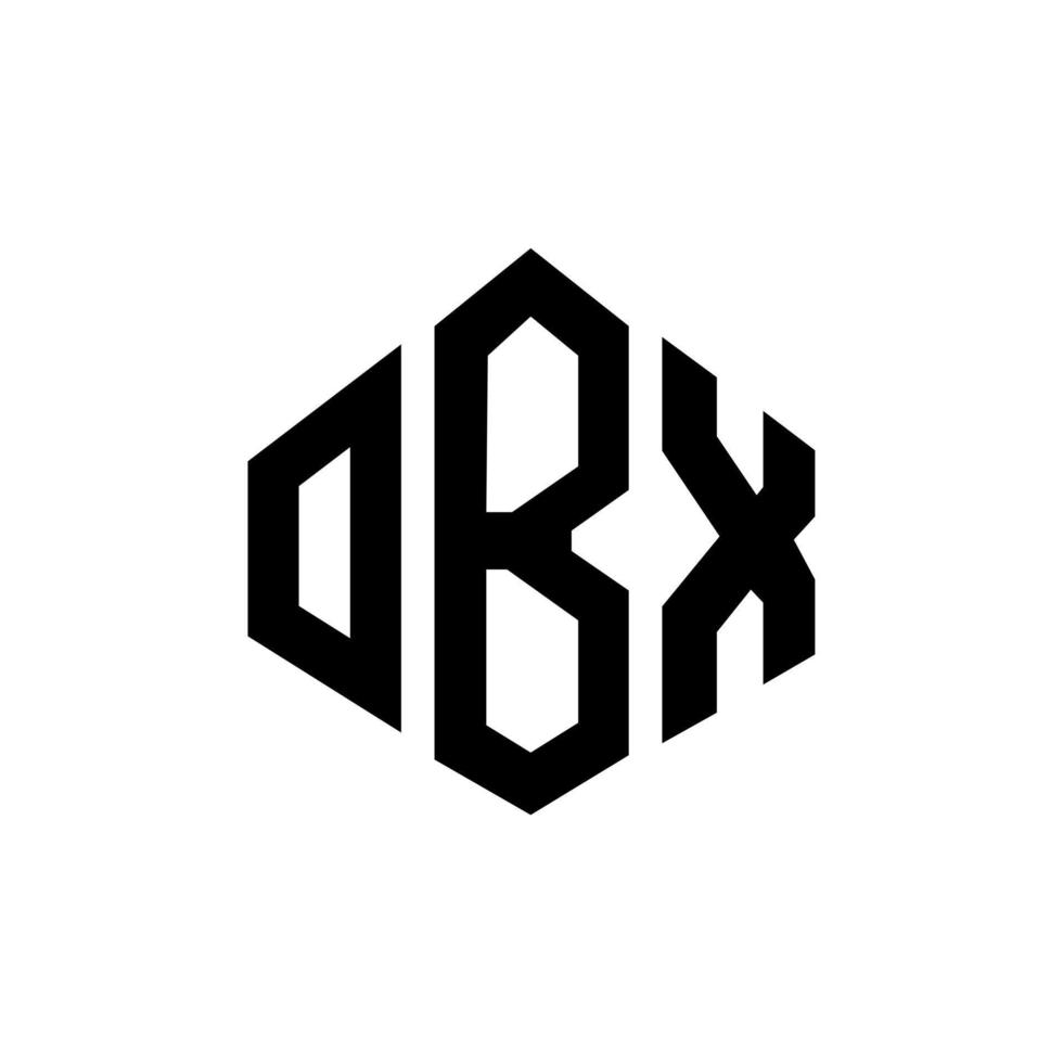 diseño de logotipo de letra obx con forma de polígono. diseño de logotipo en forma de cubo y polígono obx. obx hexagon vector logo plantilla colores blanco y negro. monograma obx, logotipo empresarial y inmobiliario.