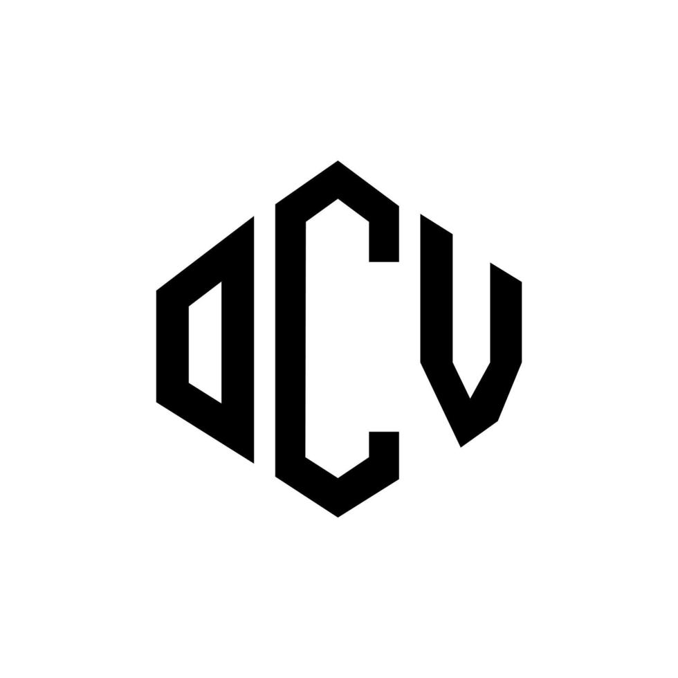 diseño de logotipo de letra ocv con forma de polígono. diseño de logotipo en forma de cubo y polígono ocv. plantilla de logotipo vectorial hexagonal ocv colores blanco y negro. monograma ocv, logotipo empresarial y inmobiliario. vector