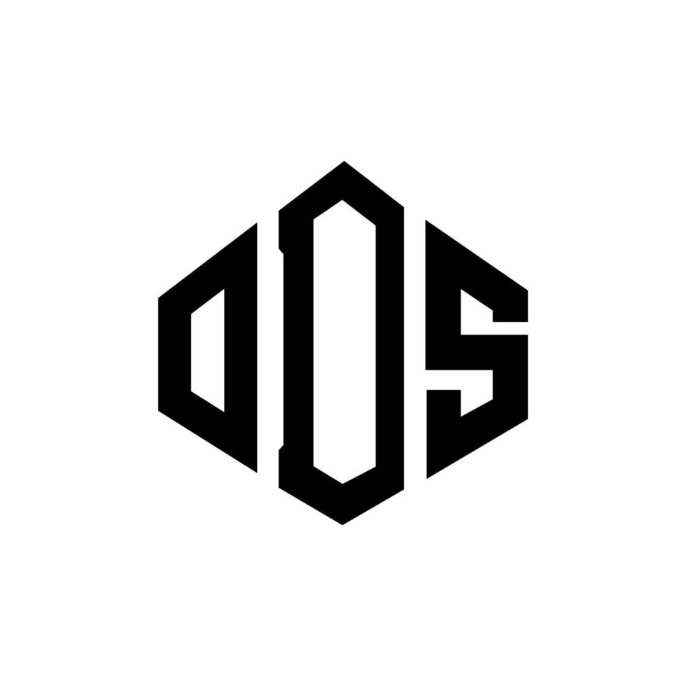 diseño de logotipo de letra ods con forma de polígono. diseño de logotipo en forma de polígono y cubo de ods. ods hexágono vector logo plantilla colores blanco y negro. monograma de ods, logotipo comercial y inmobiliario.