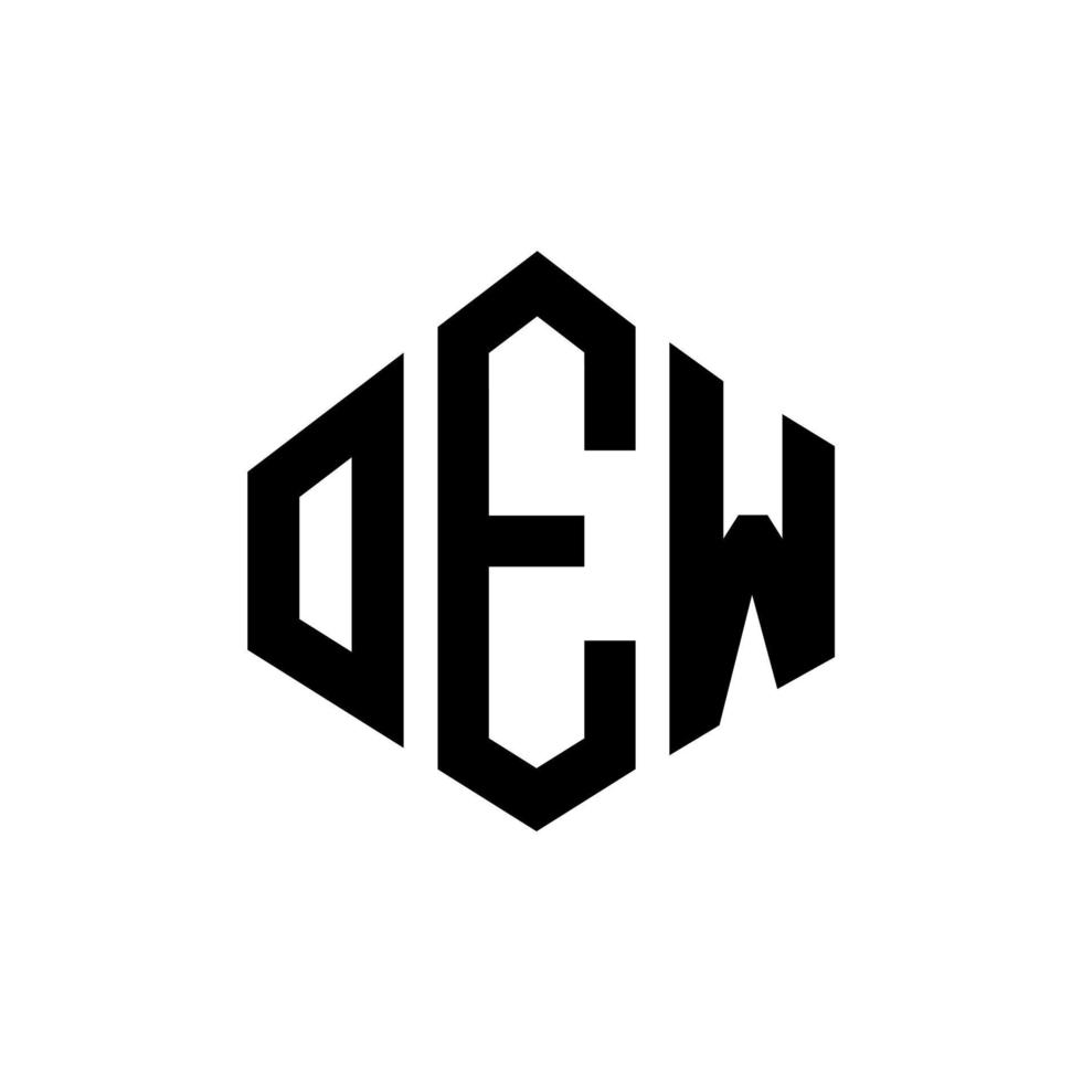 OEW letter logo design with polygon shape. OEW polygon and cube shape logo design. OEW hexagon vector logo template white and black colors. OEW monogram, business and real estate logo.