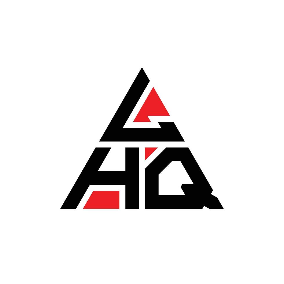 Diseño de logotipo de letra triangular lhq con forma de triángulo. monograma de diseño de logotipo de triángulo lhq. plantilla de logotipo de vector de triángulo lhq con color rojo. logotipo triangular lhq logotipo simple, elegante y lujoso.