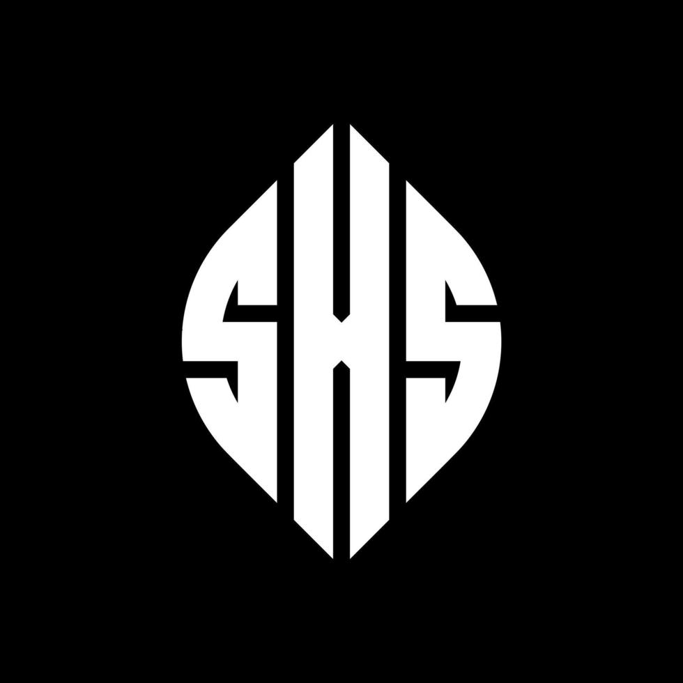 SXS circle letter logo design with circle and ellipse shape. SXS ellipse letters with typographic style. The three initials form a circle logo. SXS Circle Emblem Abstract Monogram Letter Mark Vector. vector