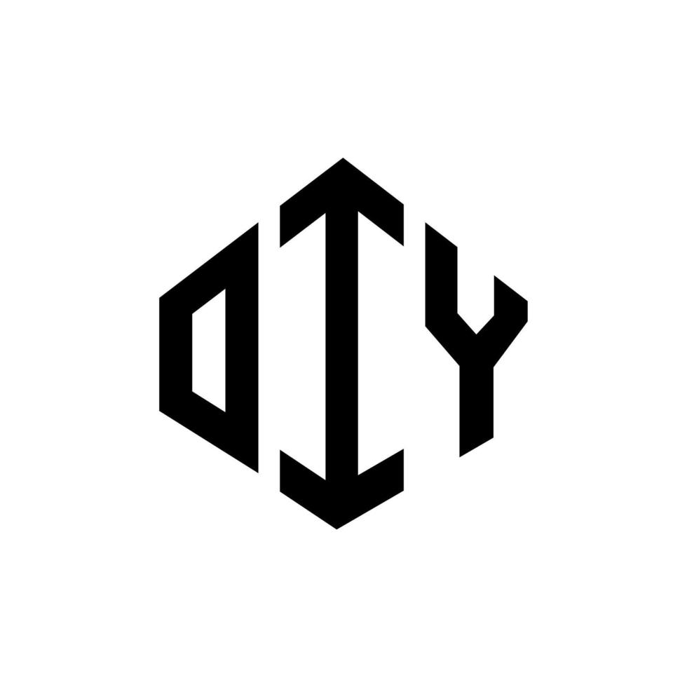 diseño de logotipo de letra oiy con forma de polígono. oiy polígono y diseño de logotipo en forma de cubo. oiy hexágono vector logo plantilla colores blanco y negro. oiy monograma, logotipo comercial e inmobiliario.