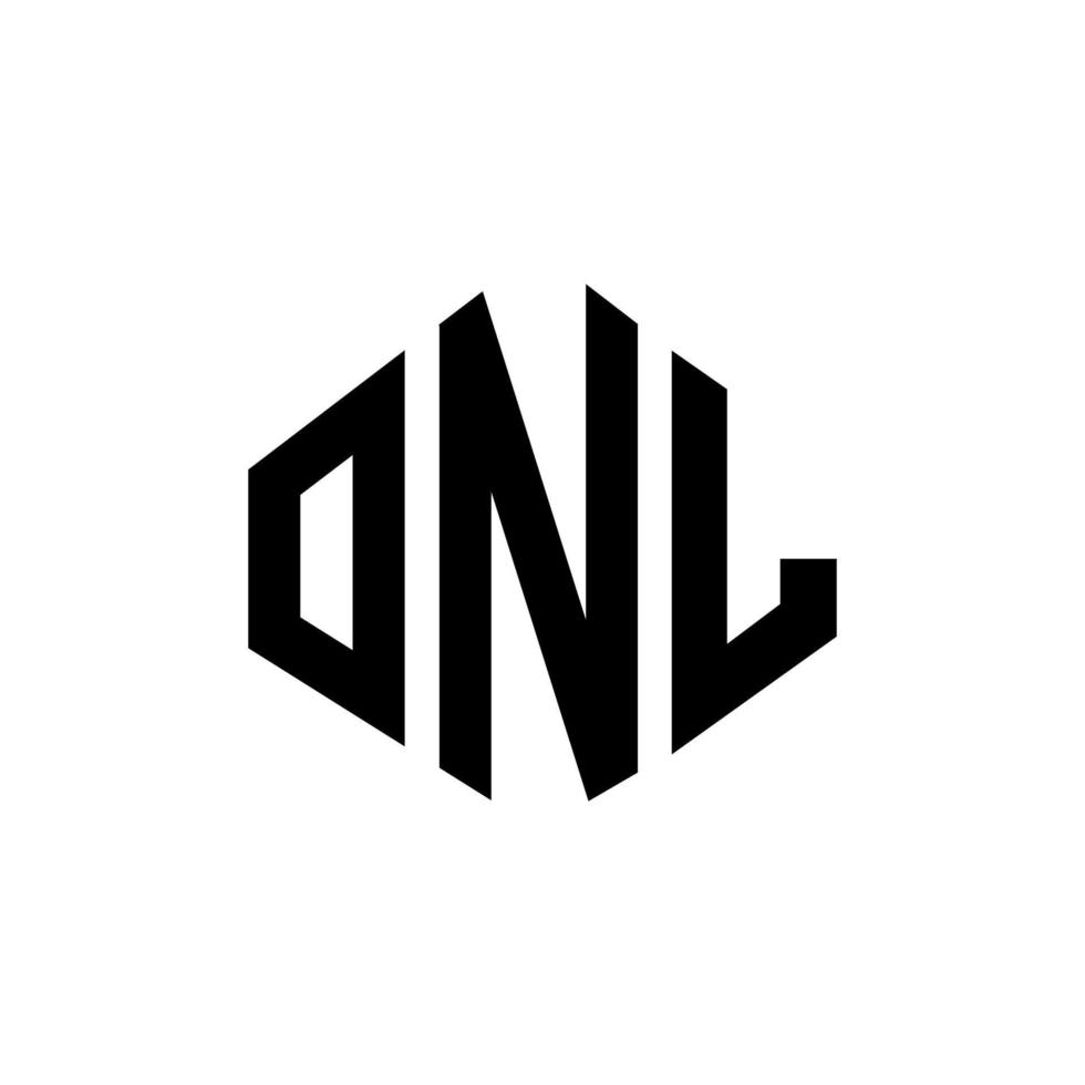 ONL letter logo design with polygon shape. ONL polygon and cube shape logo design. ONL hexagon vector logo template white and black colors. ONL monogram, business and real estate logo.