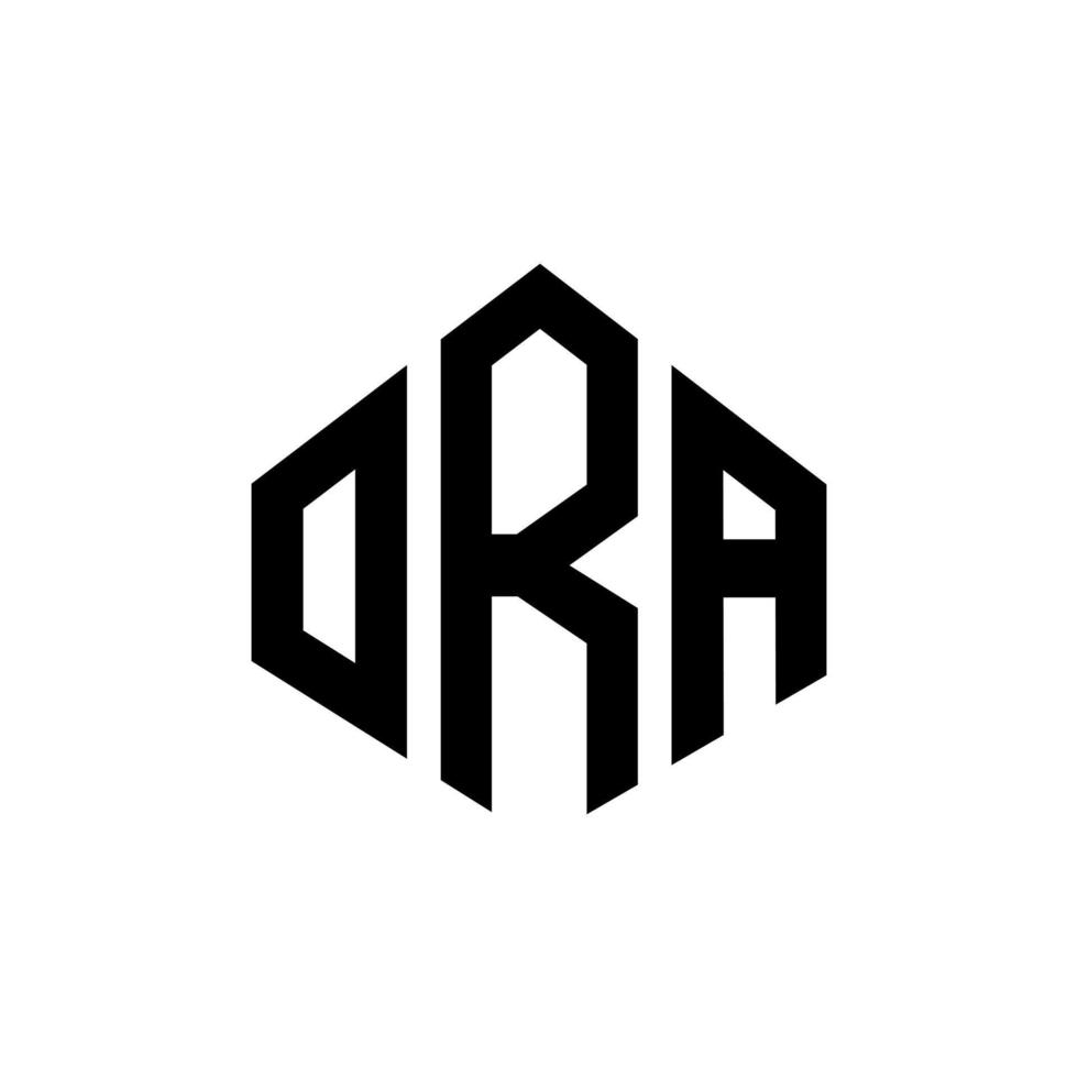 ORA letter logo design with polygon shape. ORA polygon and cube shape logo design. ORA hexagon vector logo template white and black colors. ORA monogram, business and real estate logo.