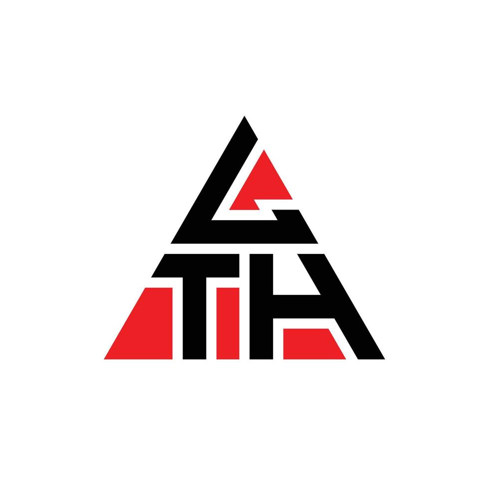 Diseño de logotipo de letra de triángulo lth con forma de triángulo. Monograma de diseño de logotipo de triángulo lth. Plantilla de logotipo de vector de triángulo lth con color rojo. lth logo triangular logo simple, elegante y lujoso.