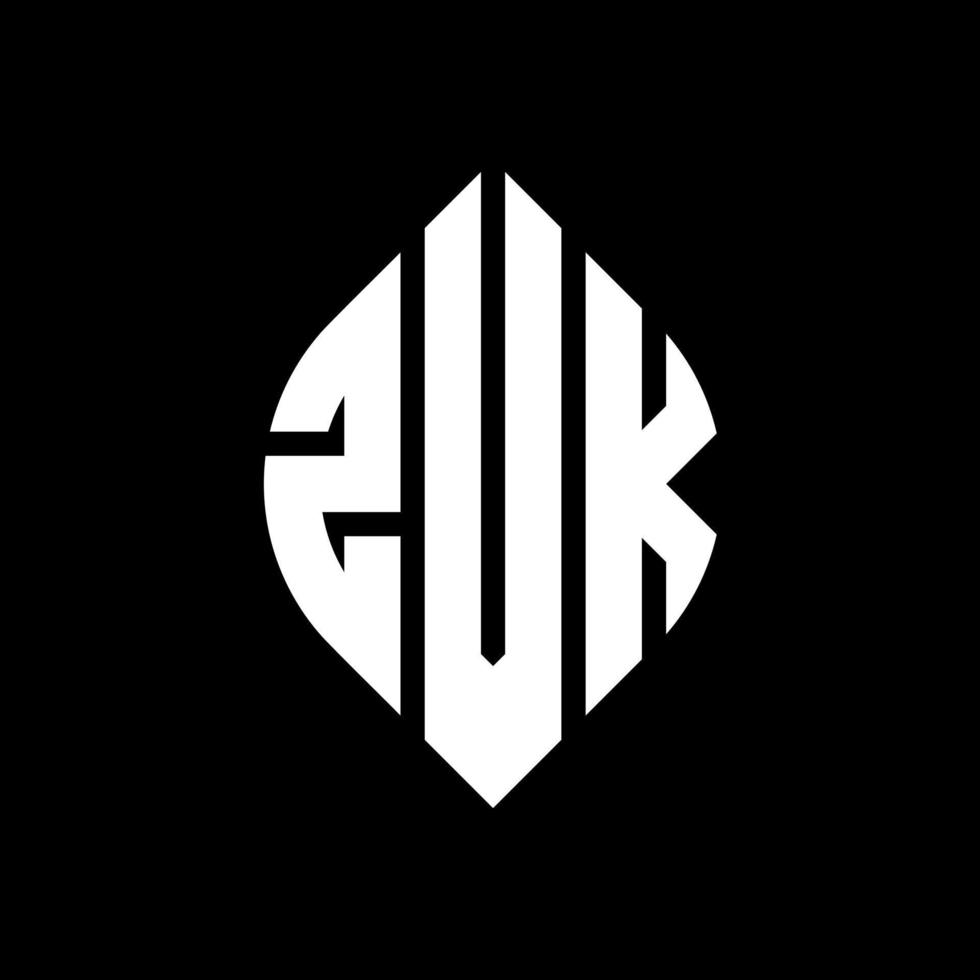 ZVK circle letter logo design with circle and ellipse shape. ZVK ellipse letters with typographic style. The three initials form a circle logo. ZVK Circle Emblem Abstract Monogram Letter Mark Vector. vector