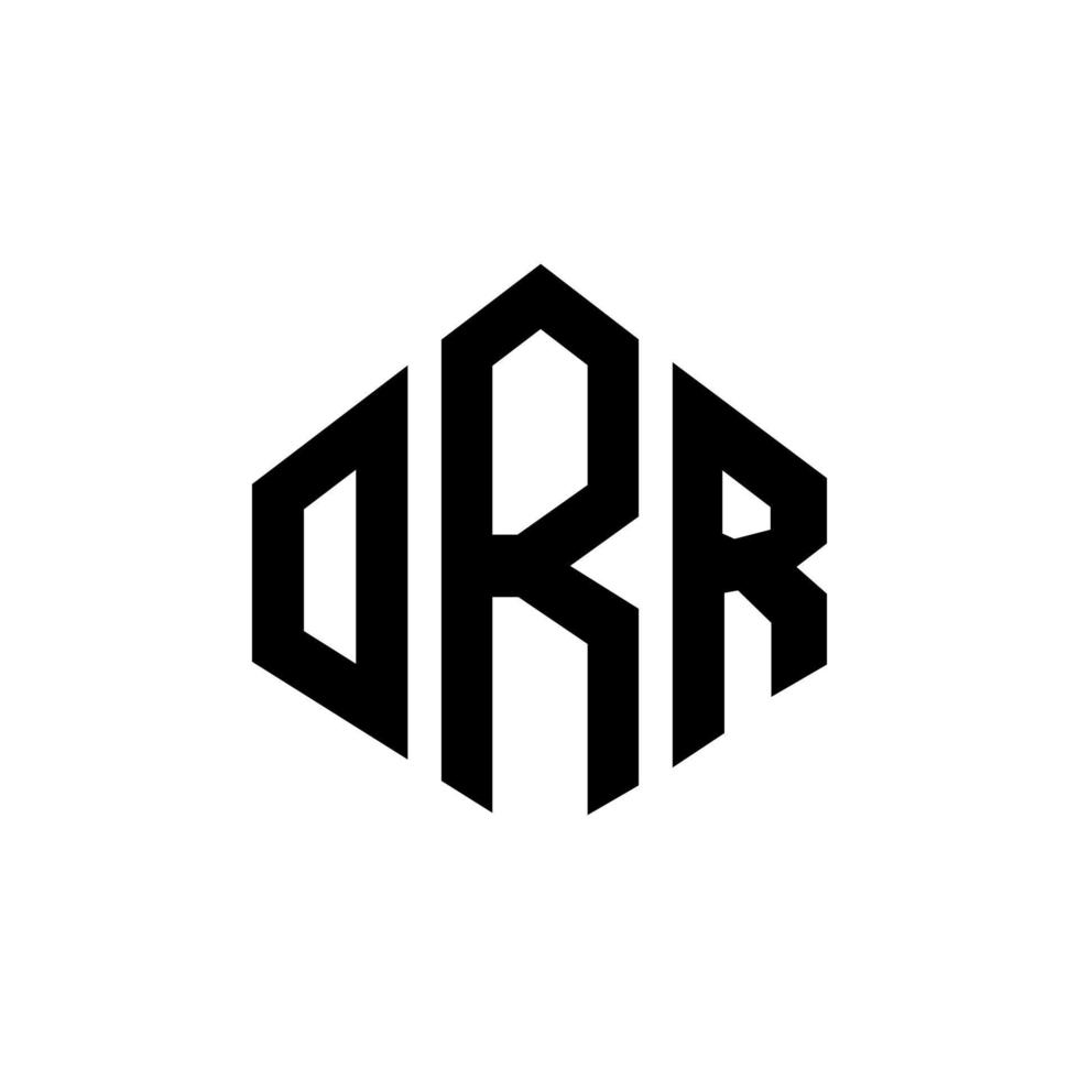 ORR letter logo design with polygon shape. ORR polygon and cube shape logo design. ORR hexagon vector logo template white and black colors. ORR monogram, business and real estate logo.