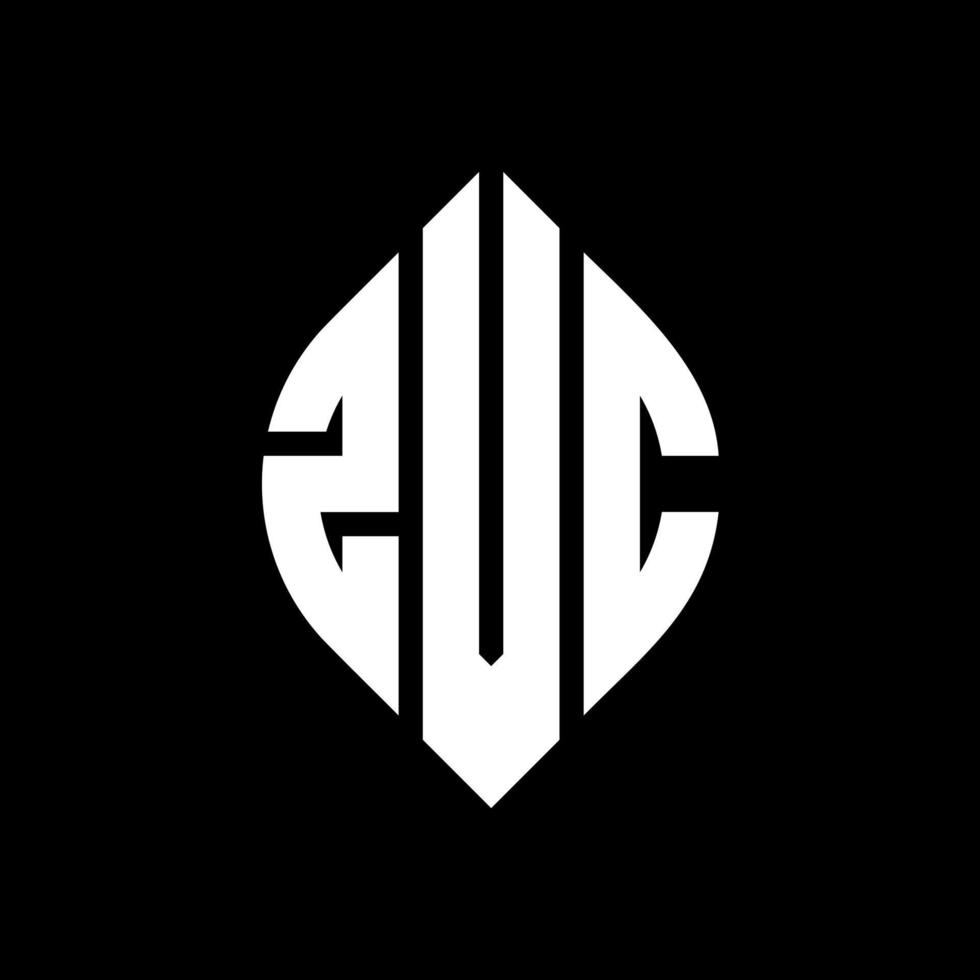 ZVC circle letter logo design with circle and ellipse shape. ZVC ellipse letters with typographic style. The three initials form a circle logo. ZVC Circle Emblem Abstract Monogram Letter Mark Vector. vector