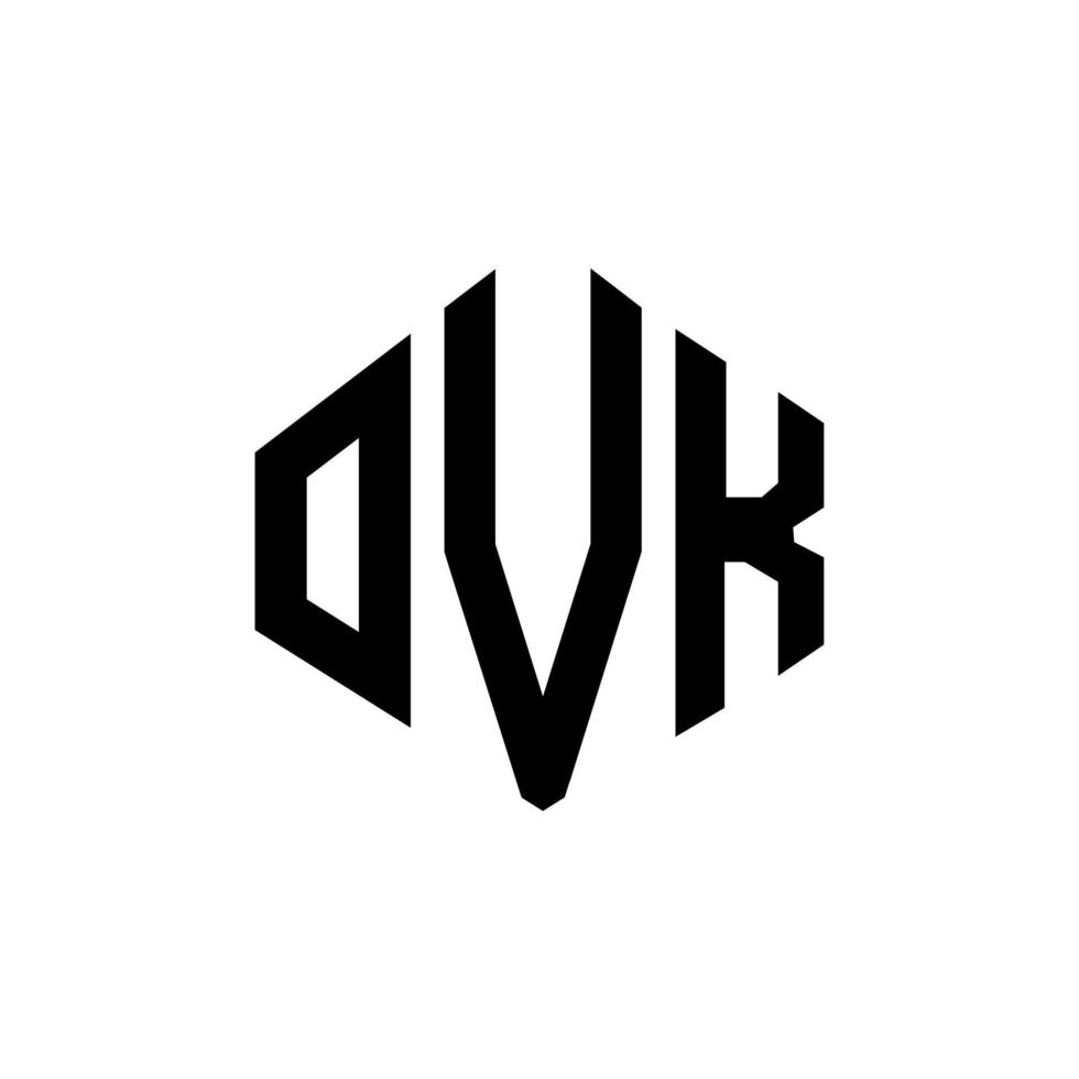 diseño de logotipo de letra ovk con forma de polígono. diseño de logotipo en forma de cubo y polígono ovk. ovk hexágono vector logo plantilla colores blanco y negro. monograma ovk, logotipo comercial e inmobiliario.