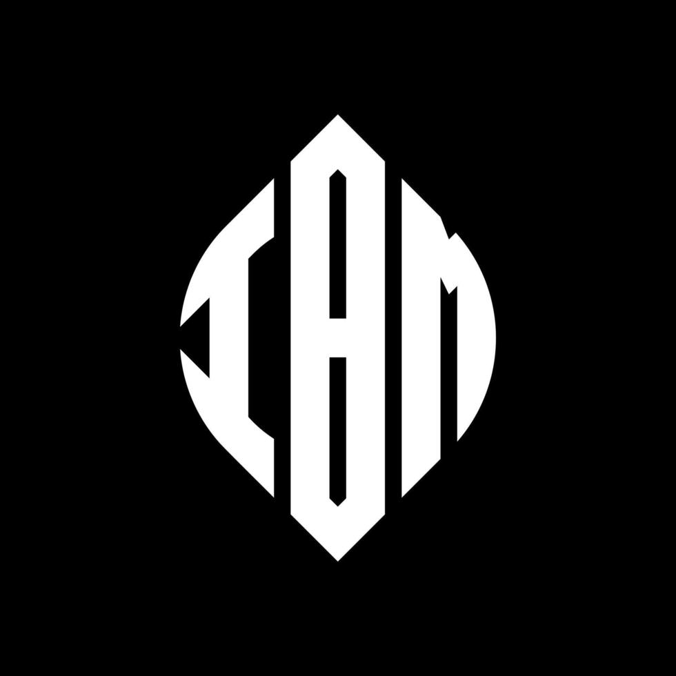 IBM circle letter logo design with circle and ellipse shape. IBM ellipse letters with typographic style. The three initials form a circle logo. IBM Circle Emblem Abstract Monogram Letter Mark Vector. vector