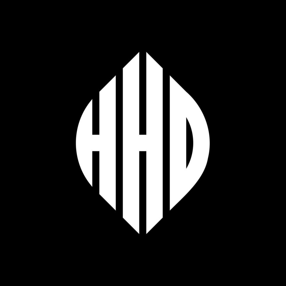 HHO circle letter logo design with circle and ellipse shape. HHO ellipse letters with typographic style. The three initials form a circle logo. HHO Circle Emblem Abstract Monogram Letter Mark Vector. vector