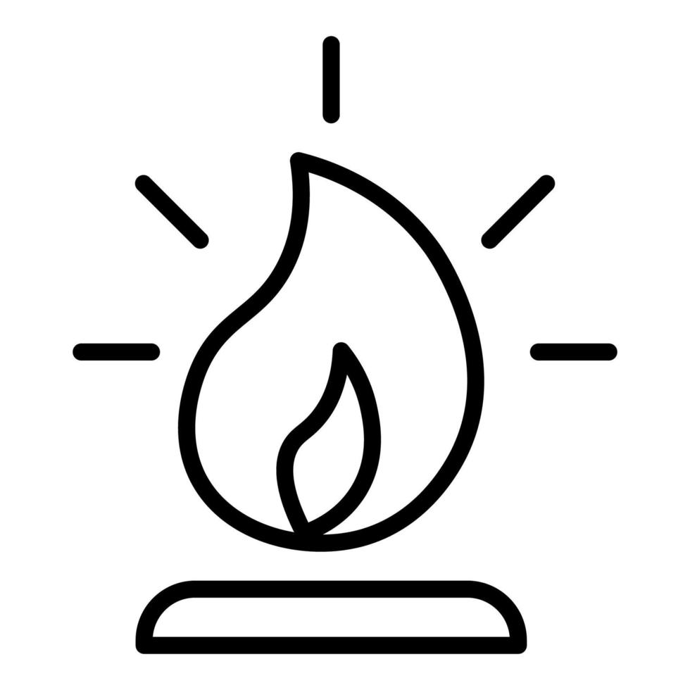 Campfire Line Icon vector