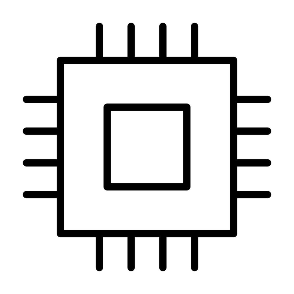 icono de procesador de chips vector