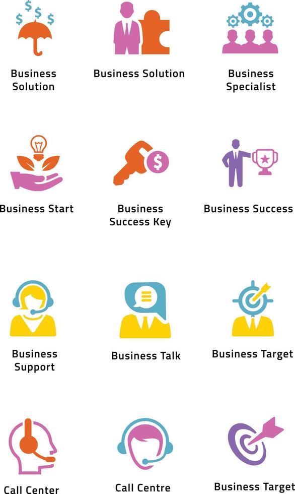 BUSINESS ICON ILLUSTRATION DESIGN vector
