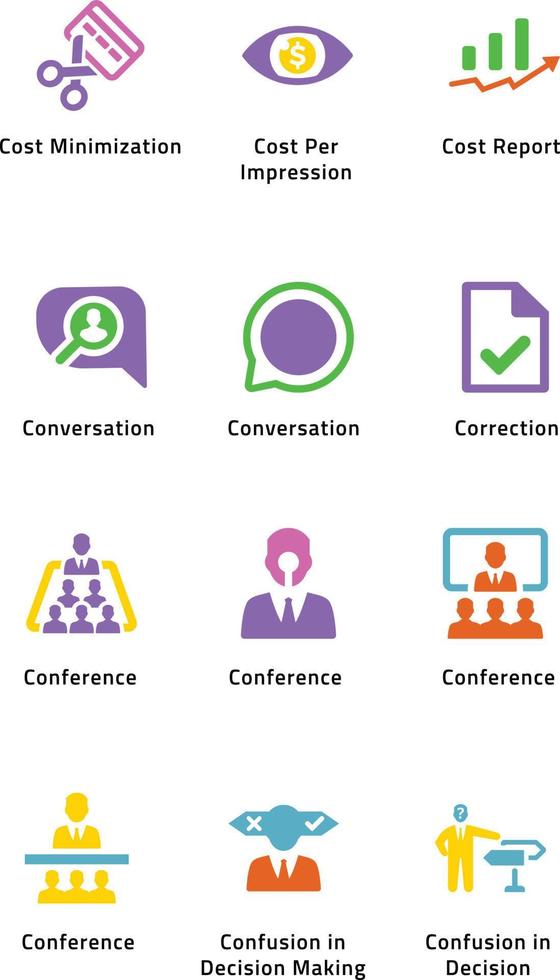BUSINESS ICON ILLUSTRATION DESIGN vector