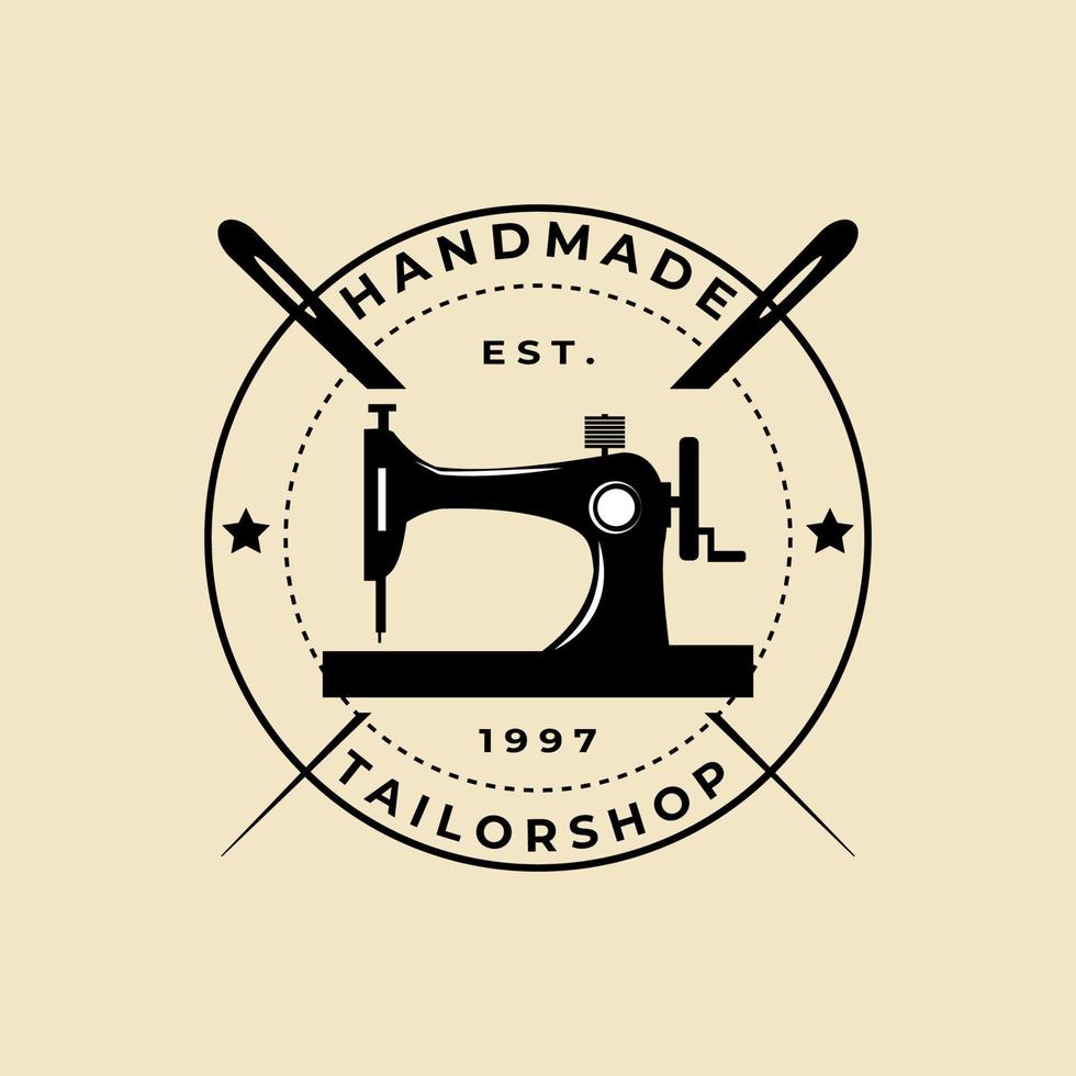 Tailor vector badge  logo. Sewing machine logo template